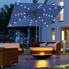 9' x 7' Solar Umbrella (Option: Dark Blue-1840x155x160 mm)